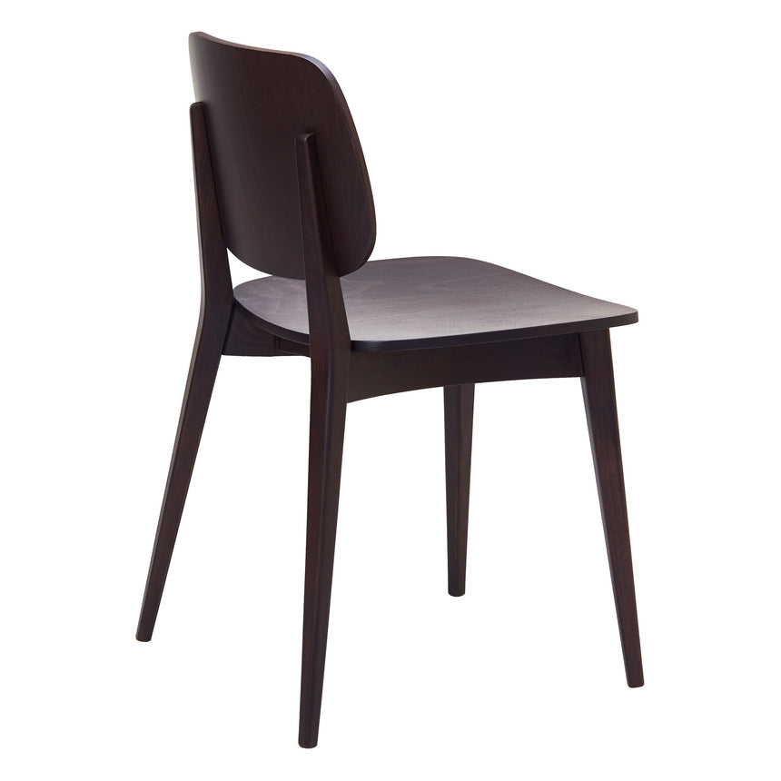 Scaun Mel din lemn întunecat - design clasic HoReCa