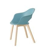 Scaun Natural Lady B - design cald din lemn și plastic