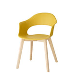 Scaun Natural Lady B - design cald din lemn și plastic