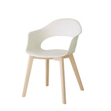 Scaun Natural Lady B - design cald din lemn și plastic