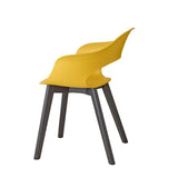 Scaun Natural Lady B - design cald din lemn și plastic