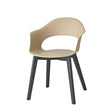 Scaun Natural Lady B - design cald din lemn și plastic