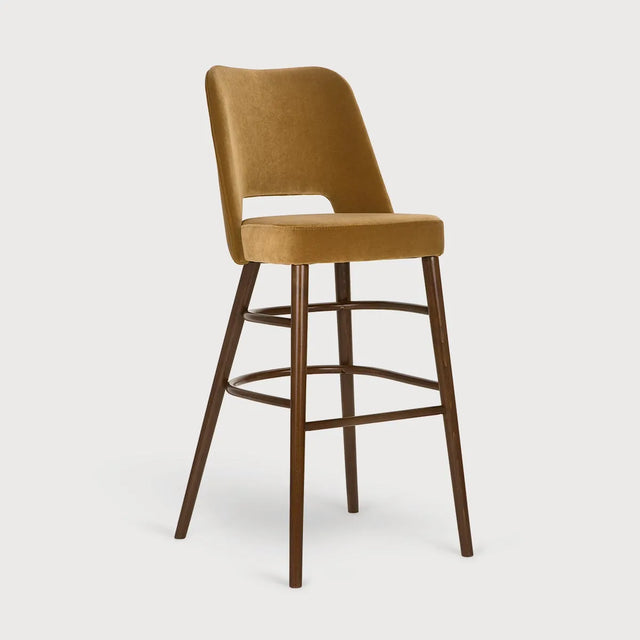 Scaun de bar Paged Shell H-0042 - tapițat înalt, 78 cm