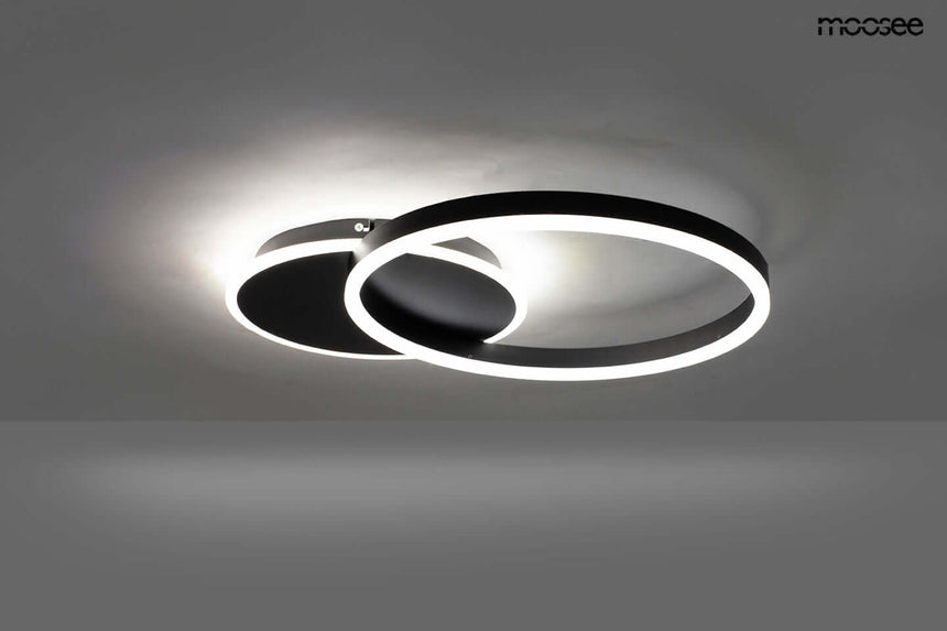 Plafon / plafon lampă Rings 2 negruMobCenter