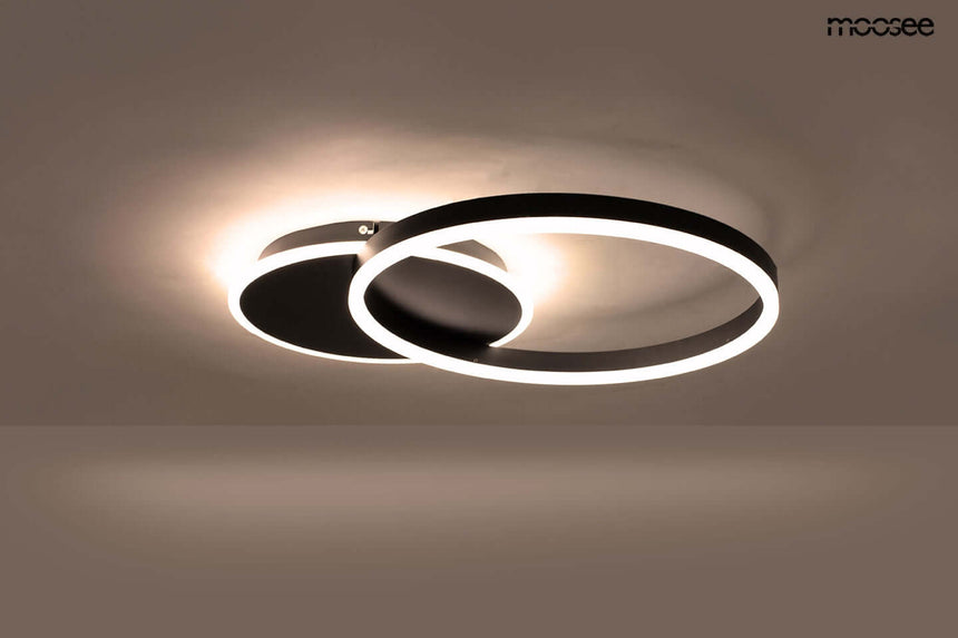 Plafon / plafon lampă Rings 2 negruMobCenter