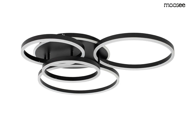 Plafon / plafon lampă Rings 5 negruMobCenter