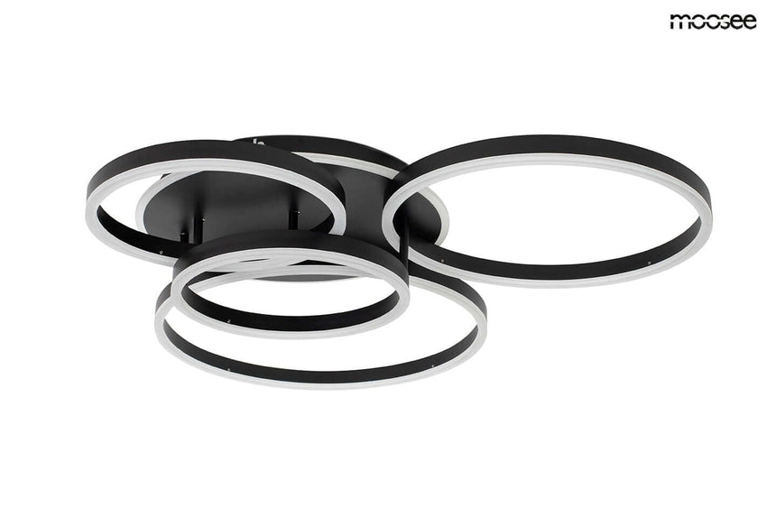 Plafon / plafon lampă Rings 5 negruMobCenter