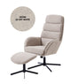 Recliner și taburet SIFTON, tapițerie alb murdar melanjMobCenter