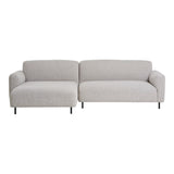 Salvador Lounge Sofa, left facing, bouclé, light greyMobCenter
