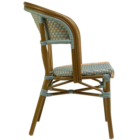 Santa Cruz scaun de terasa pentru exterior culoare albastru/bejMobCenter