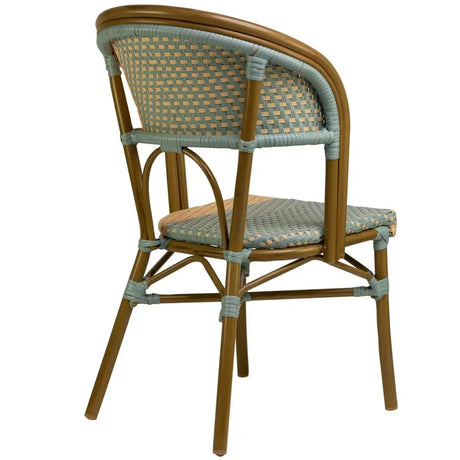 Santa Cruz scaun de terasa pentru exterior culoare albastru/bejMobCenter