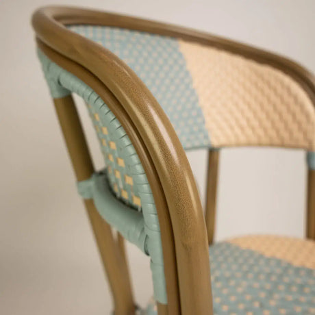 Santa Cruz scaun de terasa pentru exterior culoare albastru/bejMobCenter