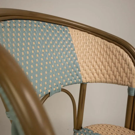 Santa Cruz scaun de terasa pentru exterior culoare albastru/bejMobCenter