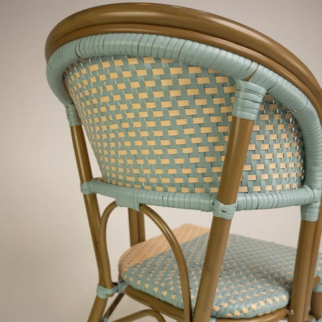 Santa Cruz scaun de terasa pentru exterior culoare albastru/bejMobCenter