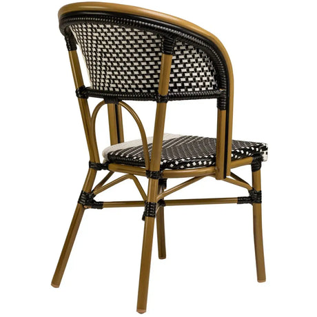 Santa Cruz scaun de terasa pentru exterior culoare negru/albMobCenter