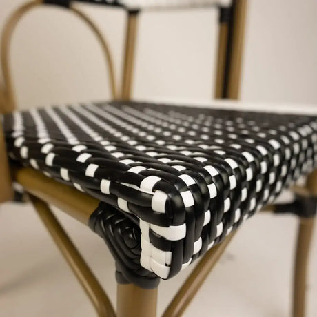 Santa Cruz scaun de terasa pentru exterior culoare negru/albMobCenter