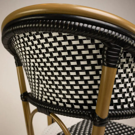 Santa Cruz scaun de terasa pentru exterior culoare negru/albMobCenter