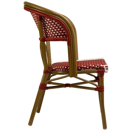 Santa Cruz scaun de terasa pentru exterior culoare rosu/albMobCenter