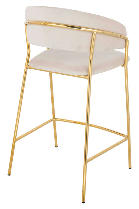 Scaun de bar KH Margo, culoare bej, înălțime 65 cmMobCenter