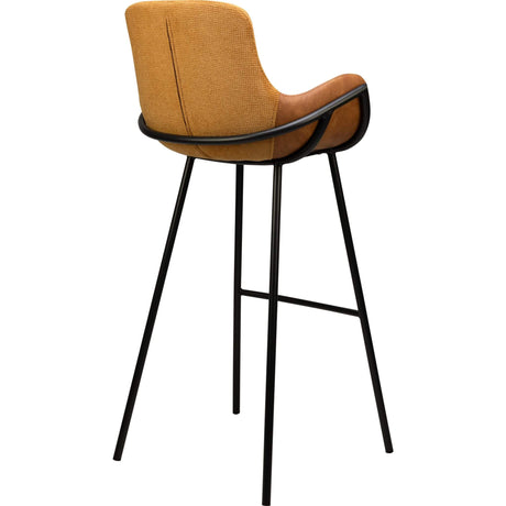 Scaun de bar pentru restaurant Alya, culoare galbenMobCenter