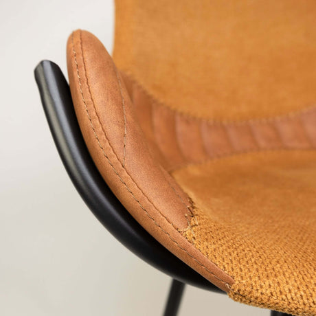 Scaun de bar pentru restaurant Alya, culoare galbenMobCenter