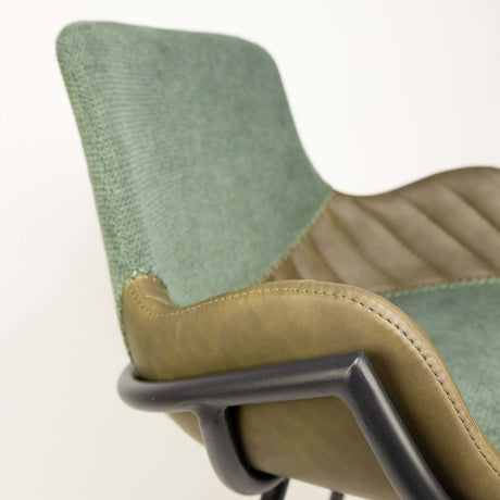 Scaun de bar pentru restaurant Alya, culoare verdeMobCenter