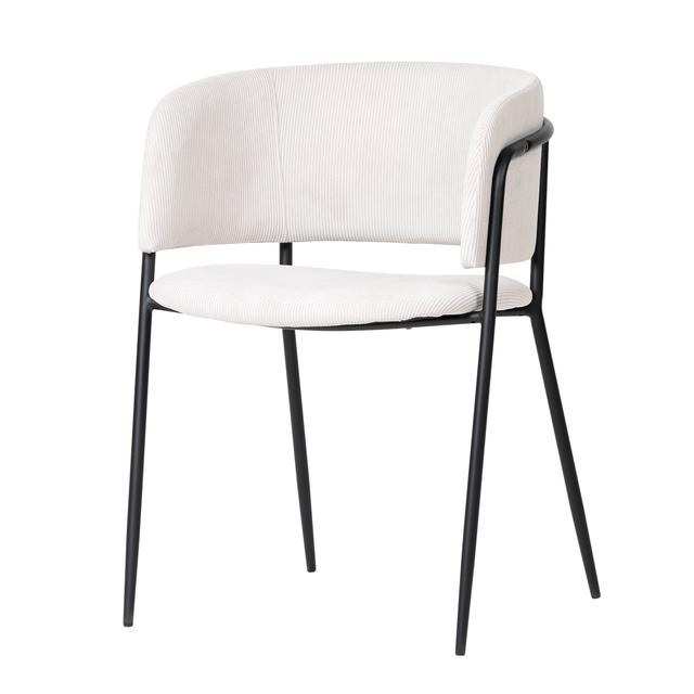 Scaun de dining Liam, culoare bej – catifea reiatăMobCenter