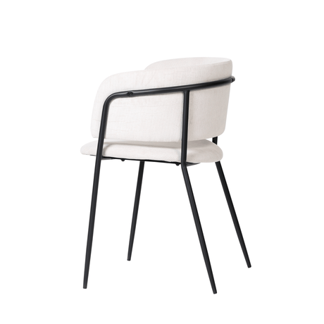 Scaun de dining Liam, culoare bej – catifea reiatăMobCenter