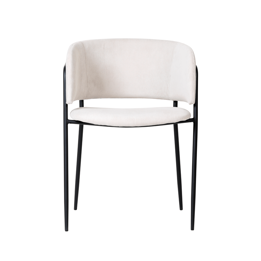 Scaun de dining Liam, culoare bej – catifea reiatăMobCenter