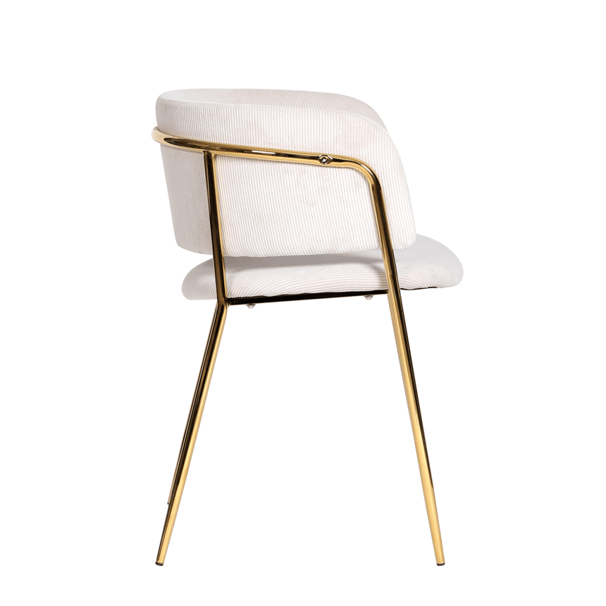 Scaun de dining Mia, culoare bej – catifea reiatăMobCenter