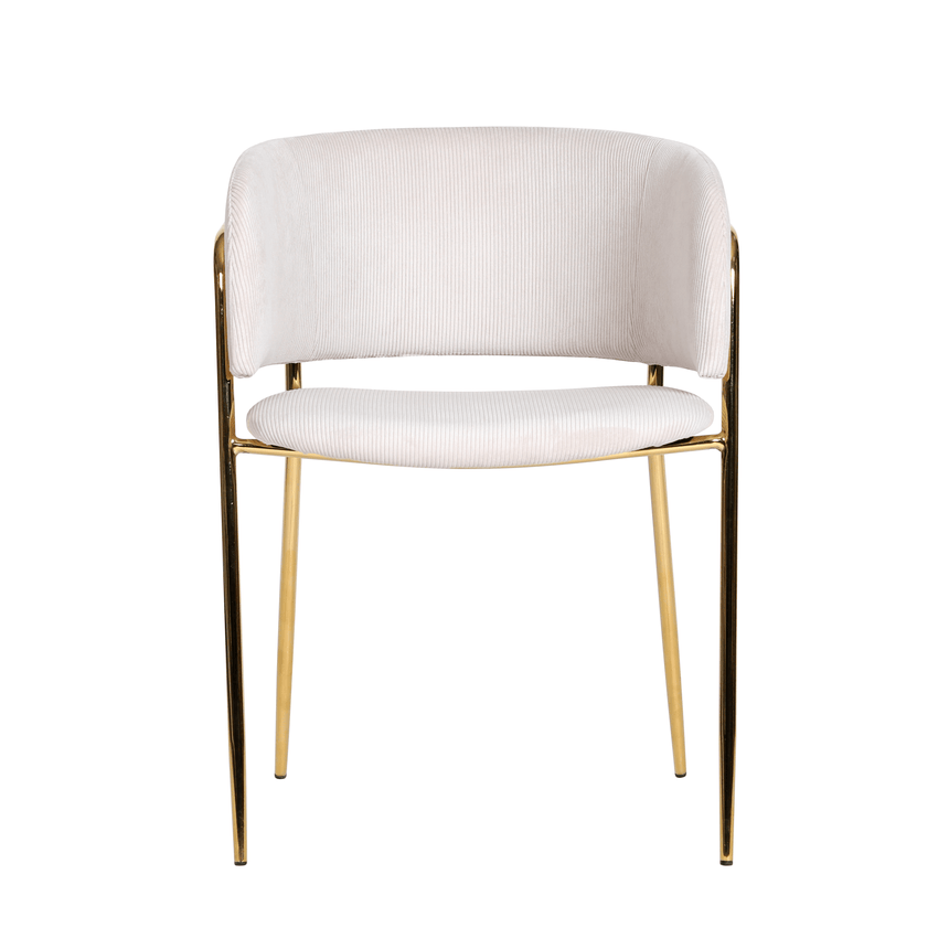 Scaun de dining Mia, culoare bej – catifea reiatăMobCenter