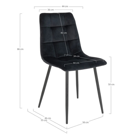 Scaun de dining Middelfart- - culoare negruMobCenter