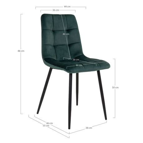 Scaun de dining Middelfart- - culoare verdeMobCenter