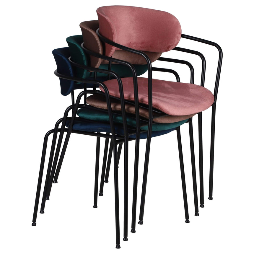 Scaun de dining Olivia, în culoare rozMobCenter