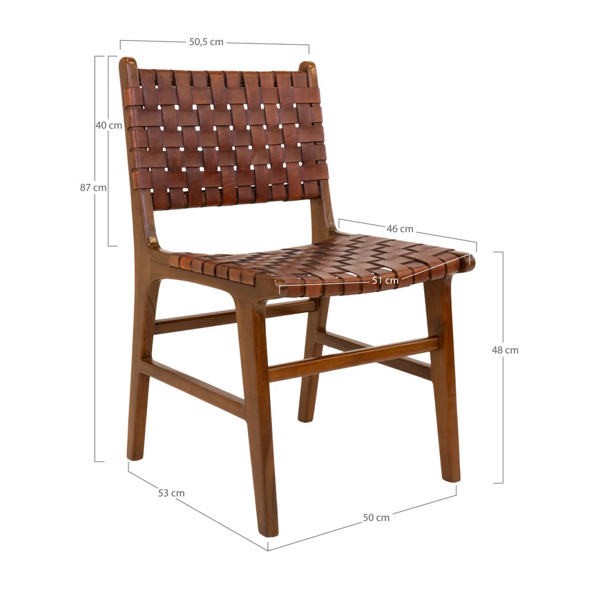 Scaun de dining Perugia - culoare maroMobCenter