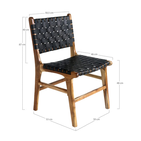 Scaun de dining Perugia - culoare negruMobCenter