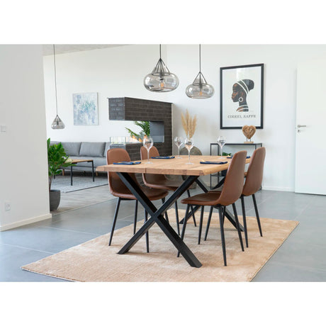 Scaun de dining Stockholm - culoare maro vintageMobCenter