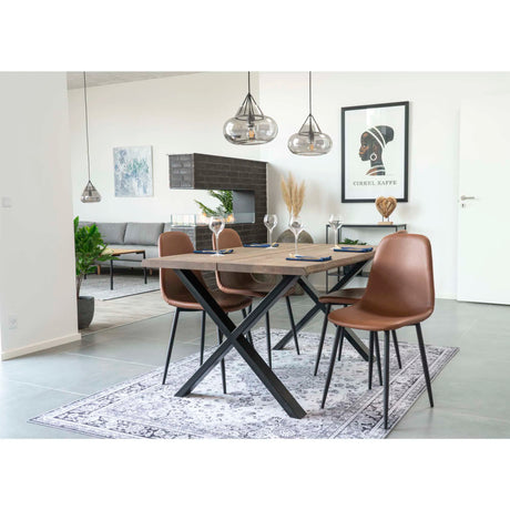 Scaun de dining Stockholm - culoare maro vintageMobCenter