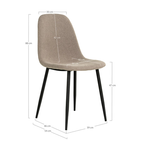 Scaun de dining Stockholm - culoare piatrăMobCenter