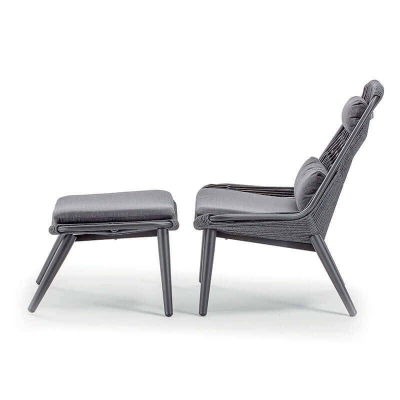 Scaun lounge pentru exterior Como antracit – GrattoniMobCenter