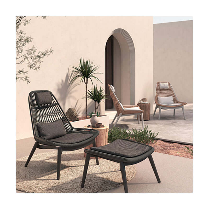 Scaun lounge pentru exterior Como antracit – GrattoniMobCenter