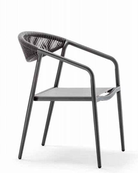 Scaun terasă exterior Maui antracit – GrattoniMobCenter