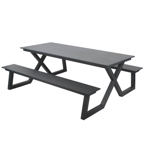 Set de picnic de exterior Darby – culoare antracitMobCenter