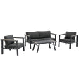Set lounge de exterior Boulia pentru 4 persoaneMobCenter
