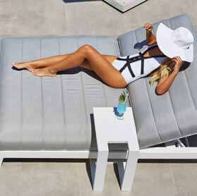 Sezlonguri de gradina Grattoni Bite-D, culoare albMobCenter