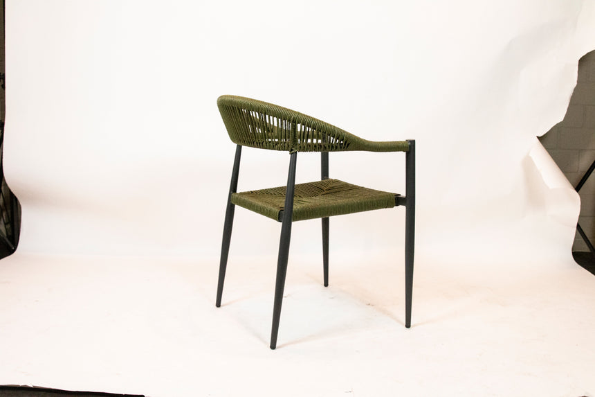 Scaun de terasă Jonah - împletit verde oliv