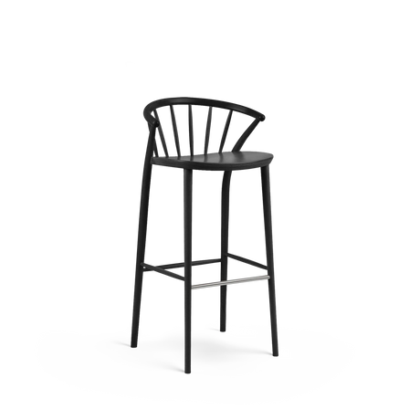 Scaun de bar Paged Sudoku H-9820 - spătar cu șipci, 78 cm