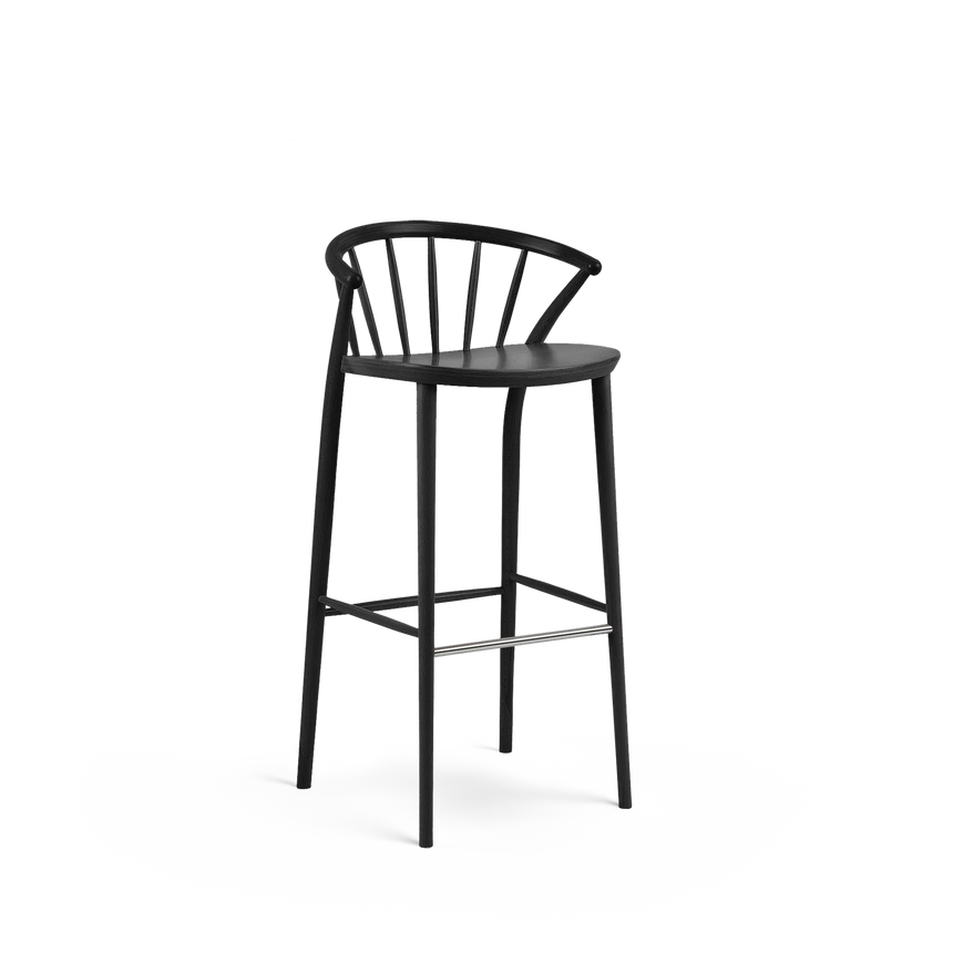 Scaun de bar Paged Sudoku H-9820 - spătar cu șipci, 78 cm