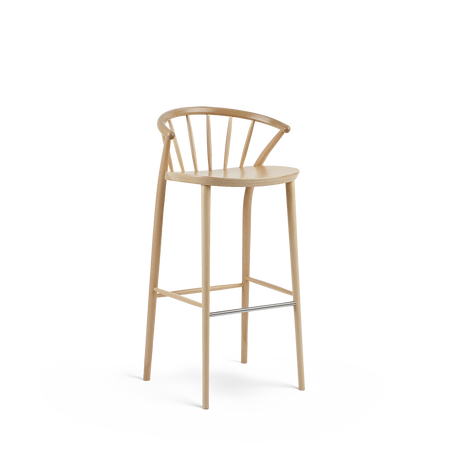 Scaun de bar Paged Sudoku H-9820 - spătar cu șipci, 78 cm