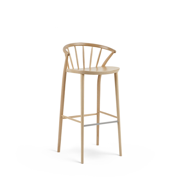 Scaun de bar Paged Sudoku H-9820 - spătar cu șipci, 78 cm
